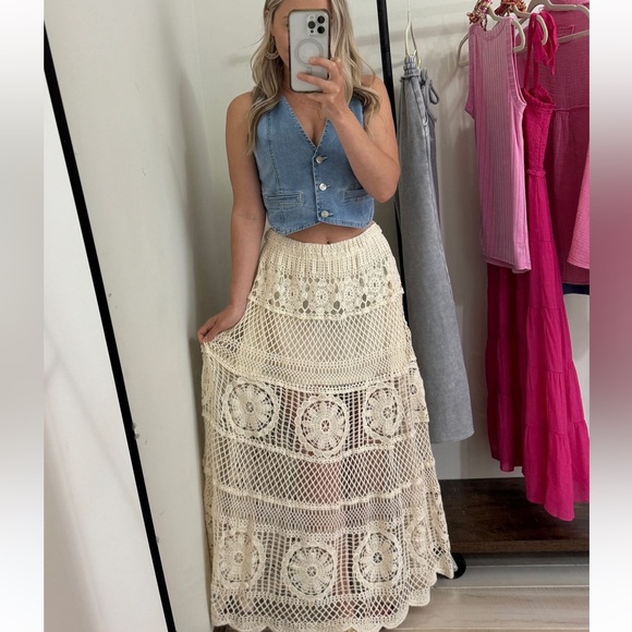 POL Dresses & Skirts - New POL crochet maxi skirt